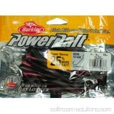 Berkley PowerBait Power Worm Soft Bait 7 Length, Black Blue Fleck, Per 13 553151920